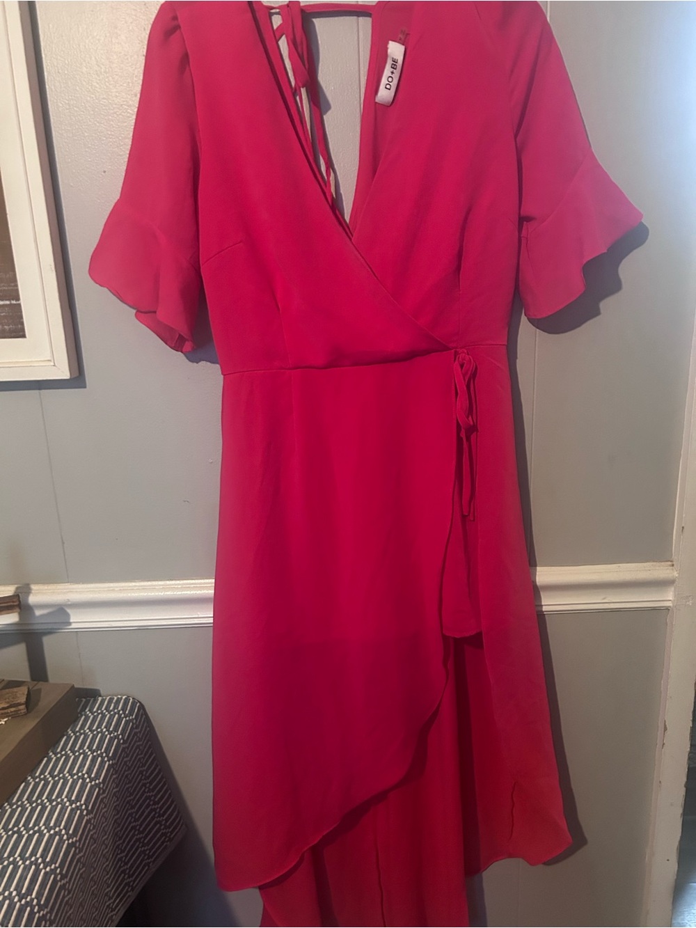 DO+BE Hot Pink High-Low Wrap Dress